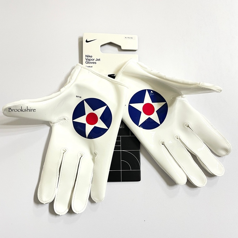 Nike Air Force Falcons Vapor Jet 7.0 Football Gloves Size XL FN5667-136